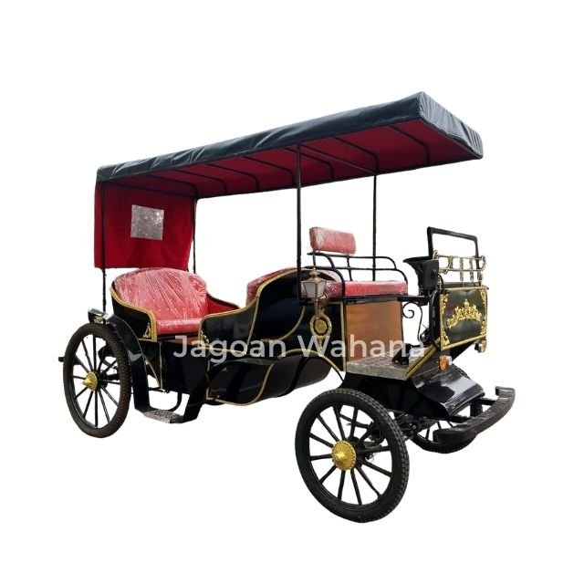 Black Classic Carriage with Canopy 3