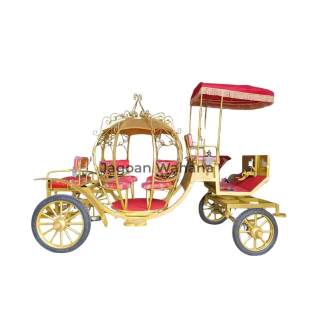 Golden Pumpkin Carriage with Canopy