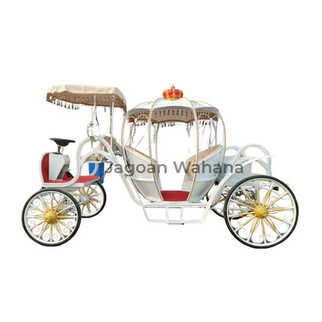 White Pumpkin Carriage with Canopy 2