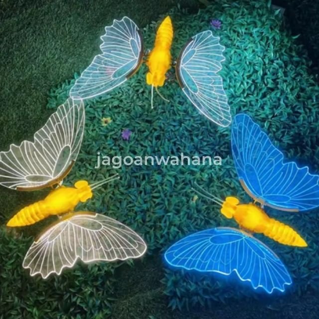 Acrylic LED Dynamic Butterfly (50cm - Tri Color)