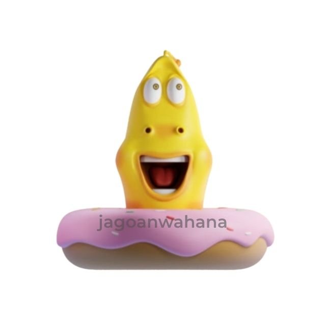 Larva Yellow on Donut