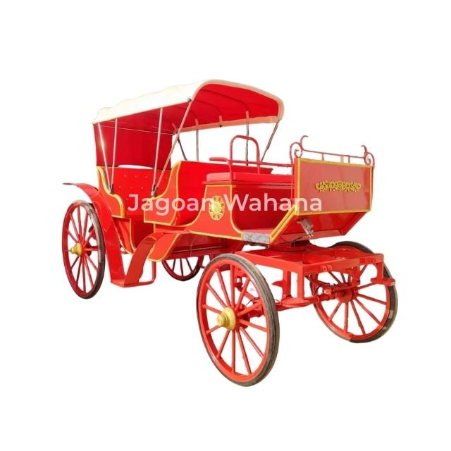Red Classic Carriage with Canopy 2