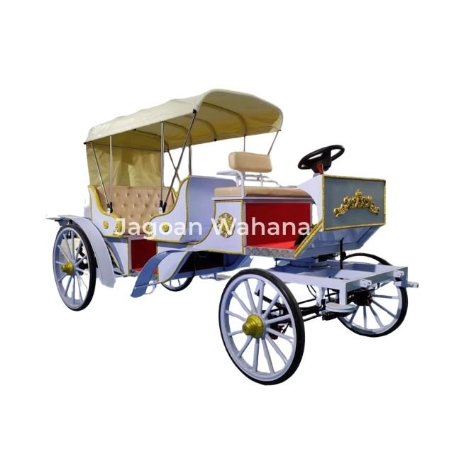 White Classic Carriage with Canopy 4